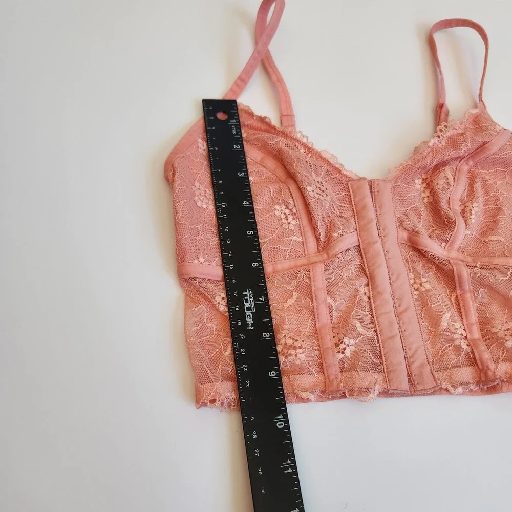 Whimsycore Pink Lace Corset Bralette Bralette‎ XS NWT - Picture 6 of 6